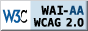 Level Double-A conformance icon, 
  W3C-WAI Web Content Accessibility Guidelines 2.0